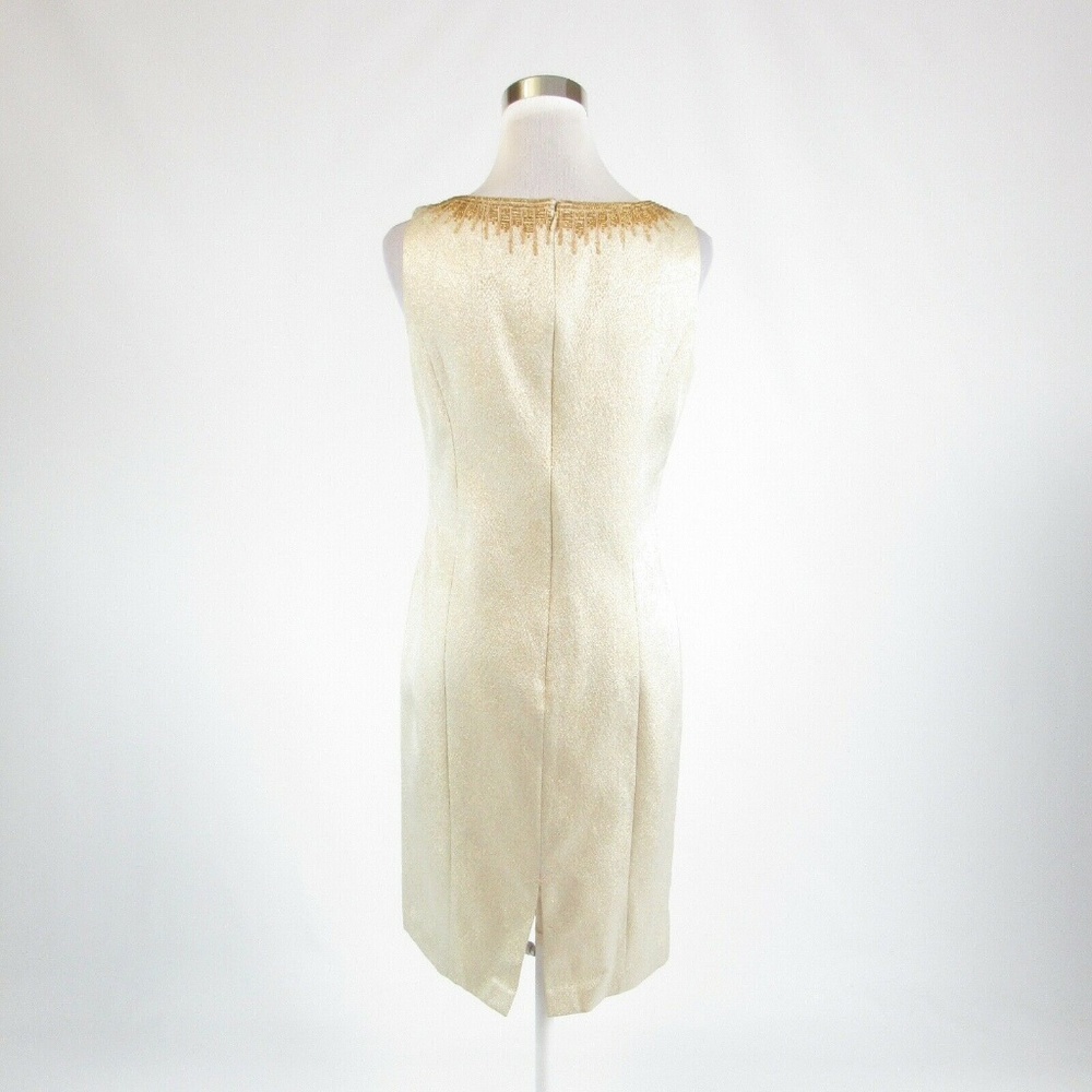 Kay Unger beige sleeveless dress 6 - Picture 7 of 8